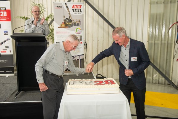 TRT Directors - Dave and Bruce Carden Cut the Cake