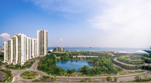 ภาพมุมสูงของ Forest City Malaysia