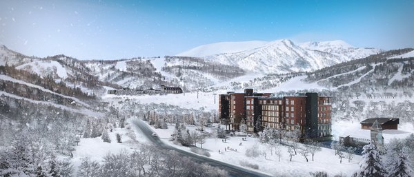 Yu Kiroro鳥瞰圖 -- 北海道能滑雪出入的豪華公寓項目