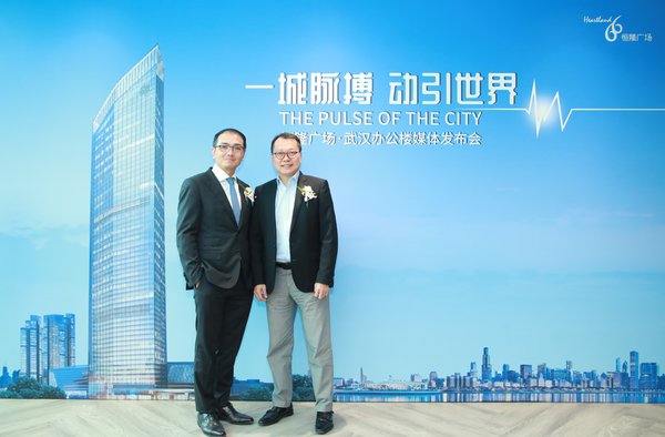 Mr. Derek Pang (left), Director - Leasing & Management of Hang Lung Properties, and Mr. Peter Leung (right), Director - Project Management of Hang Lung Properties, announce that the Office Tower of Heartland 66 is now open for leasing.