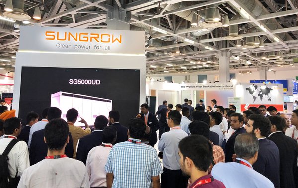 Sungrow Booth at Renewable Energy India Expo 2019