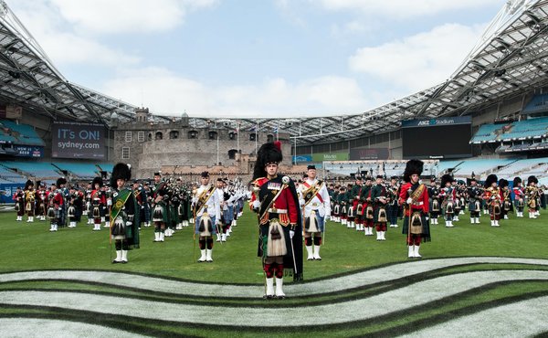 ANZ Stadium Rings with the Sound of Bagpipes & Drums as Record-breaking Production Enters Final Rehearsal