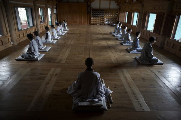 Meditation with a monk