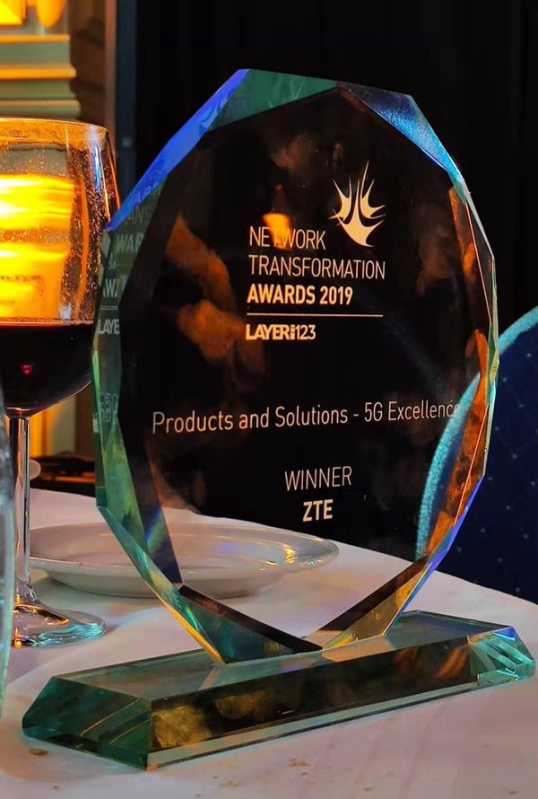 ZTEがSDN/NFV World Congressで5G Excellence Awardを受賞
