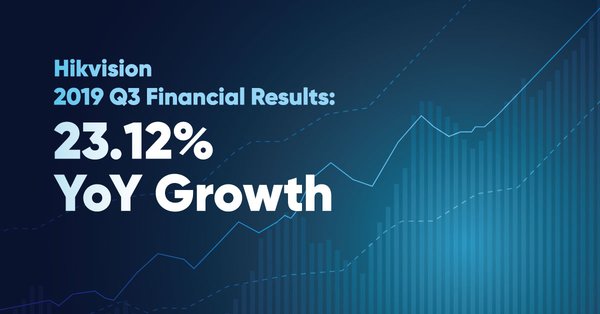 海康威視公佈2019年第三季度財務業績 收入較上年同期增長23.12%