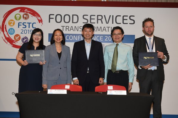 From left: Ms Charlene Ang, Director, Nanyang Polytechnic’s Asian Culinary Institute Singapore, Ms Jeanne Liew, Principal and Chief Executive Officer, Nanyang Polytechnic, Guest of Honour Mr Chee Hong Tat, Senior Minister of State, Ministry of Trade and Industry & Ministry of Education, Mr Ng Cher Pong, Chief Executive, SkillsFuture Singapore and Mr Chris Kilbee, Executive Director, ASEAN at Informa Markets (Photo credit to Nanyang Polytechnic).