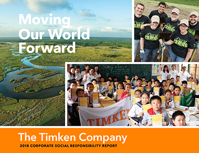 铁姆肯公司发布企业社会责任报告，展示推动世界可持续发展的贡献