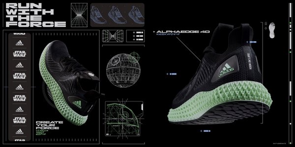 为颠覆而生 阿迪达斯推出新款ALPHAEDGE 4D星球大战主题系列跑鞋