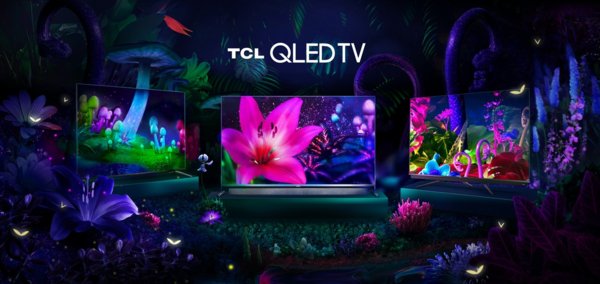 TCL QLEDテレビ：C715、X915、C815（左から右へ）