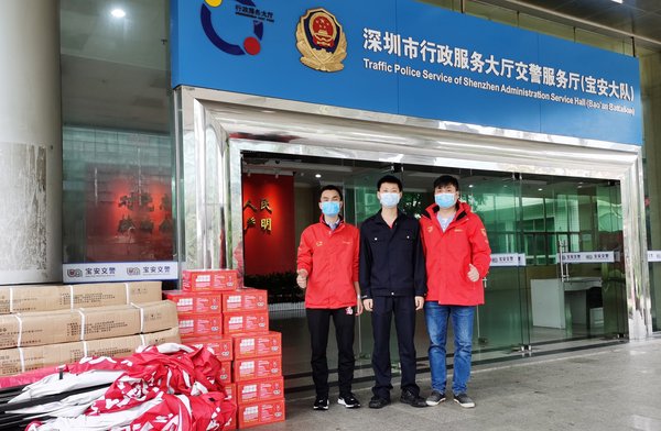 深圳红牛将物资配送至全市11个交警大队接收点