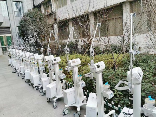 集中出击 近200台鱼跃无创呼吸机进驻武汉同济医院