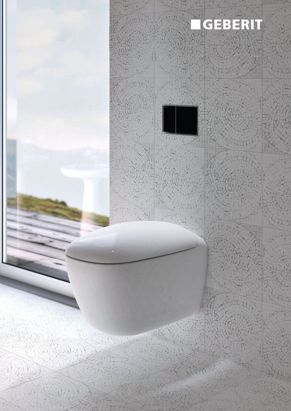 The Geberit concealed solution includes the concealed cistern and a wall-hung WC.
