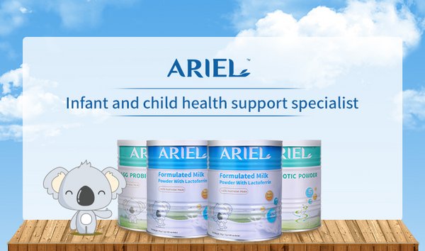 Ariel has lauched a series of high-quality products including formulas with Lactoferrin and integrated nutrition technology into daily life