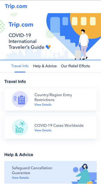 Trip.com launches COVID-19 international traveler's guide