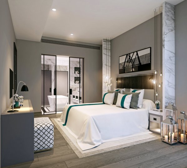 Kelly Hoppen for YOO's Master Bedroom Design Interior at 8 Conlay