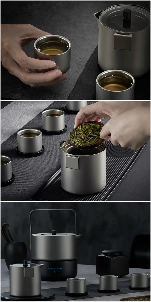 铟果集 纯钛-现代茶具