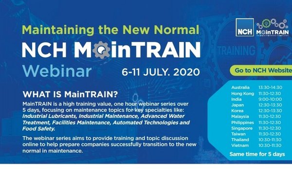 NCH Asia Pacific conducts MainTRAIN, 5-day Webinar designed to provide high training value, discussing topics online