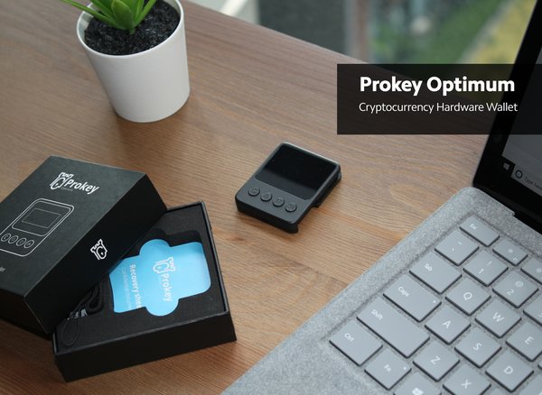 The Prokey Optimum is a secure, easy-to-use cryptocurrency hardware wallet that protects your crypto assets from online and offline attacks, while also supporting a wide range of cryptocurrencies including bitcoin, ethereum, bitcoin cash, USD Tether, Litecoin, Binance coin, ERC20 Tokens and many more.
