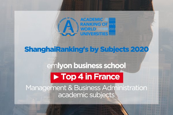 2020软科世界一流学科排名权威发布：法国里昂商学院排名全法第四