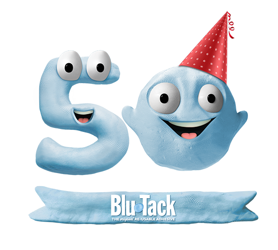 Bostik庆祝风靡全球、可重复使用的Blu Tack(R)蓝丁(R)胶面市50周年