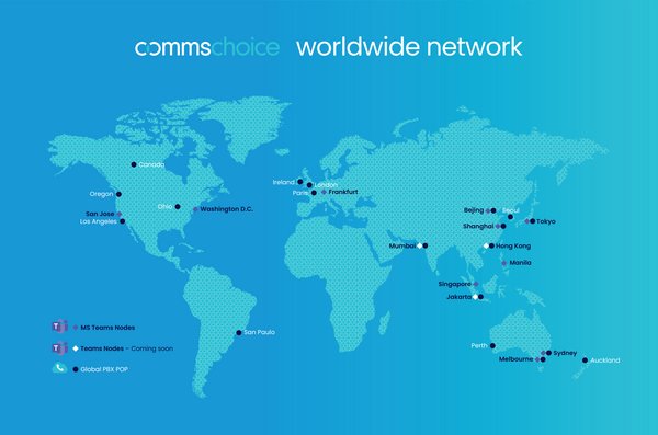 CommsChoice worldwide Microsoft Teams network