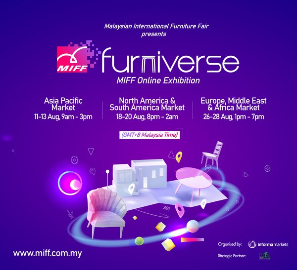 「MIFF Furniverse」 在線展會將舉辦三場現場傢俱採購節，亞太市場於今日正式掀開序幕