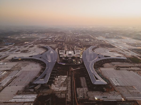 Chengdu Tianfu International Airport under construction