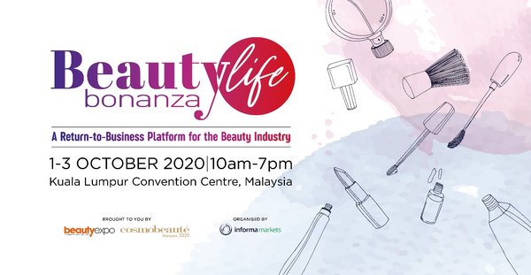 Beautylife Bonanza will take place from 1-3 October 2020 at Kuala Lumpur Convention Centre, Malaysia.
