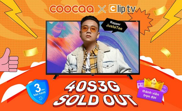 2.000 chiếc Ti vi thông minh đồng thương hiệu coocaa và Clip TV được bán hết chỉ trong ngày đầu tiên của chương trình siêu khuyến mại 9.9 của Lazada