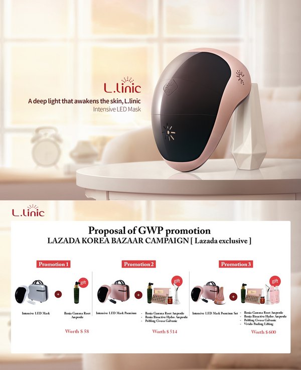 Korean leading brand 'L.Linic' for high-end LED Mask is being launched at Lazmall